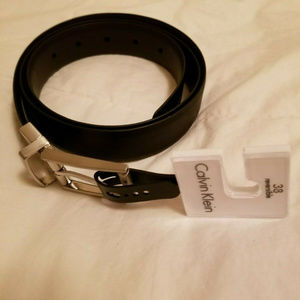 Calvin Klein reversible leather black men belt